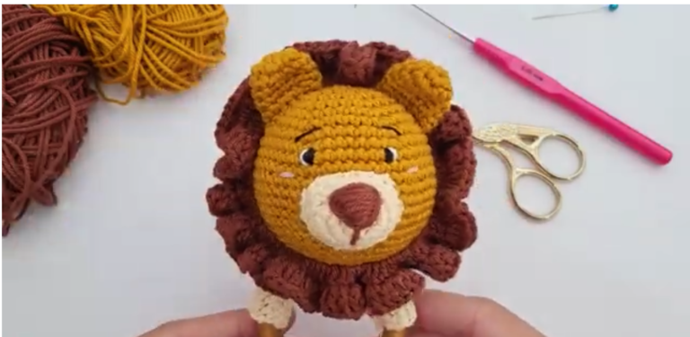 Adorable Lion Rattle Toy Crochet Pattern