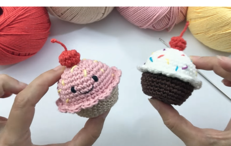 Crochet Mini Cupcake Amigurumi Pattern