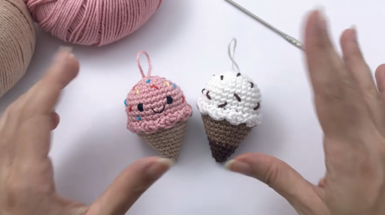 Ice Cream Charm Amigurumi Crochet Pattern