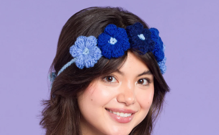 Crochet Puffy Flower Headbands & Hair Clips