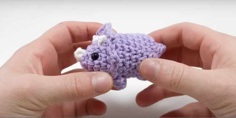 Crochet a Triceratops Amigurumi Dinosaur