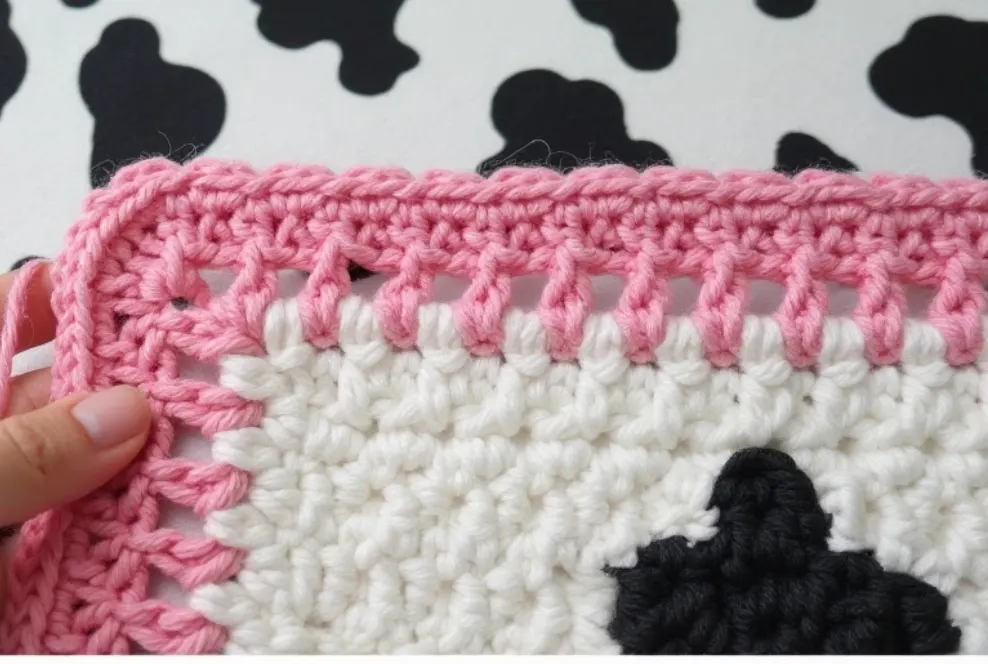 Cow Blanket Crochet Pattern 