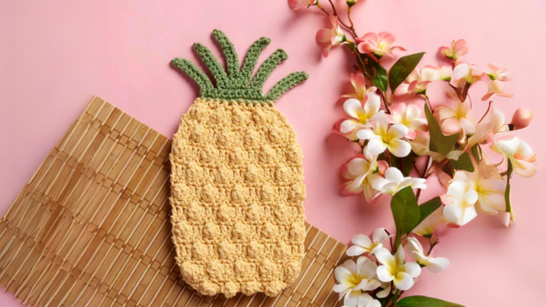 Pineapple Dishcloth Free crochet pattern