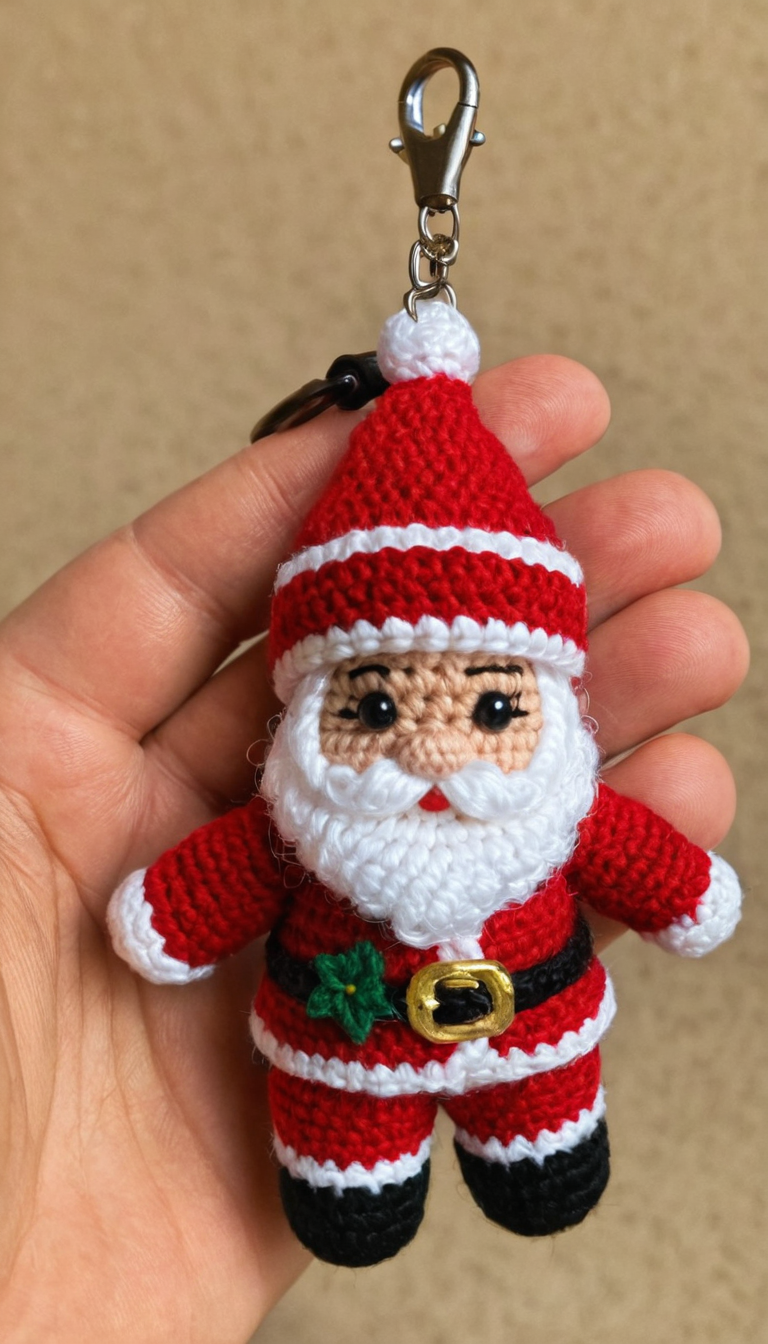 Adorable Free Santa Crochet Pattern For All Ages Include A Free Keychain Pattern