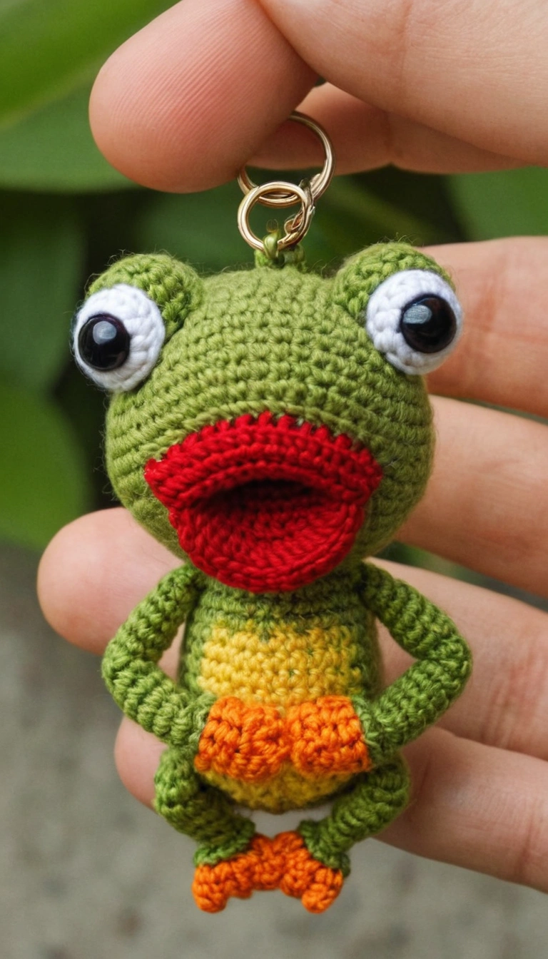 Adorable Funny Crochet Frog Keychain Pattern – Perfect for Beginners!