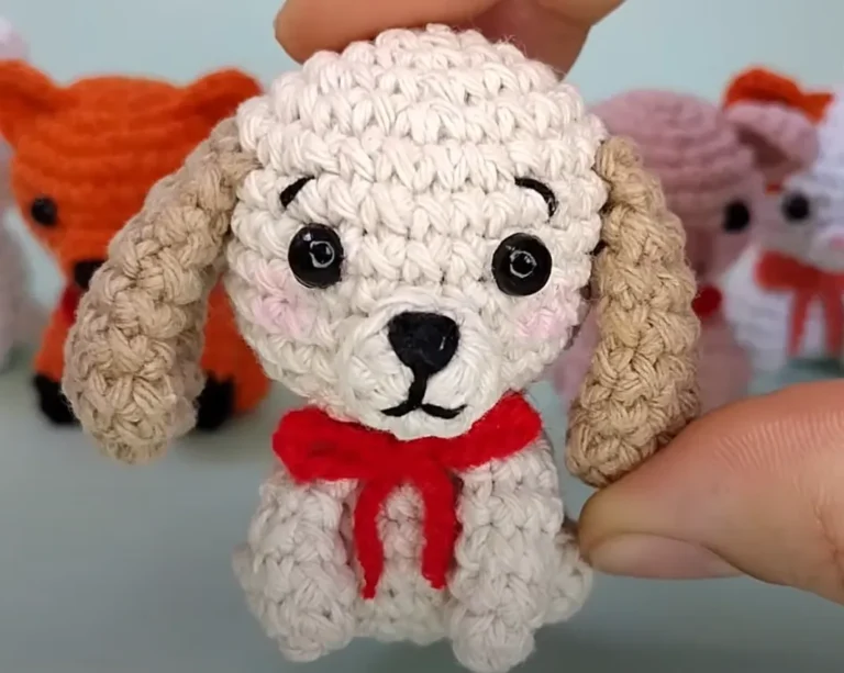 Adorable Crochet Mini Dog Amigurumi Keychain Tutorial