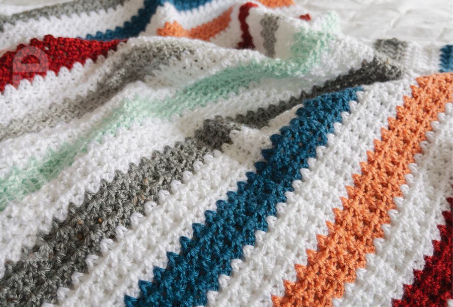 Striped Crochet Blanket Pattern – A Cozy Handmade Project