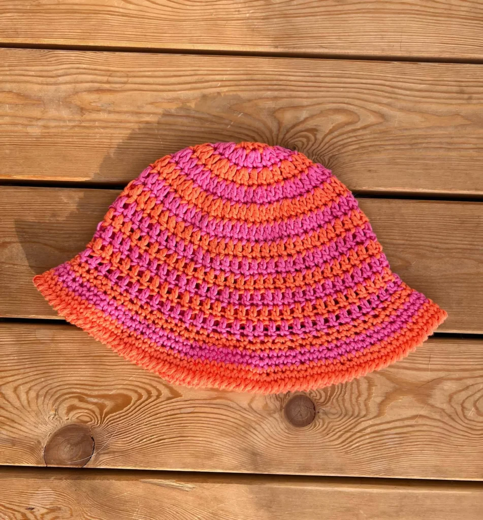 Crochet Your Own Striped Bucket Hat with This Easy Pattern!
