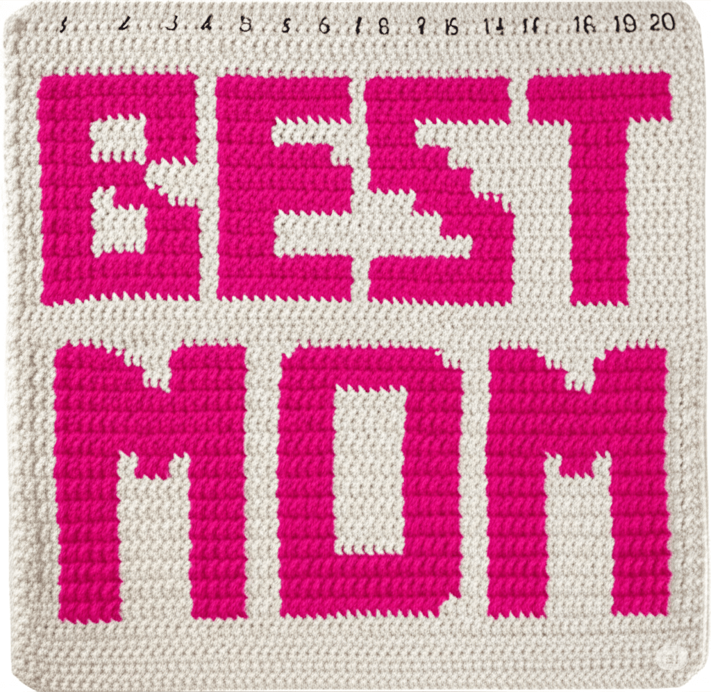 “BEST MOM” Crochet Pattern : Mother’s day Gift