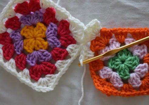 Colorful Granny Square Tote Bag