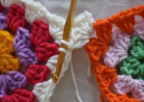 Colorful Granny Square Tote Bag