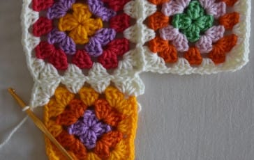 Colorful Granny Square Tote Bag