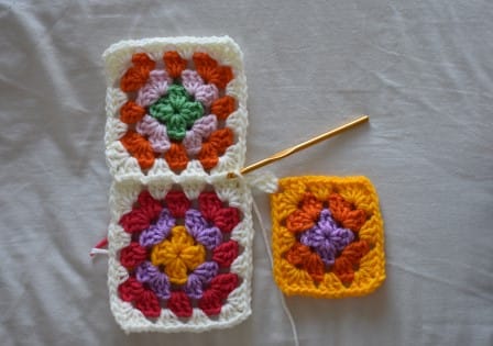 Colorful Granny Square Tote Bag