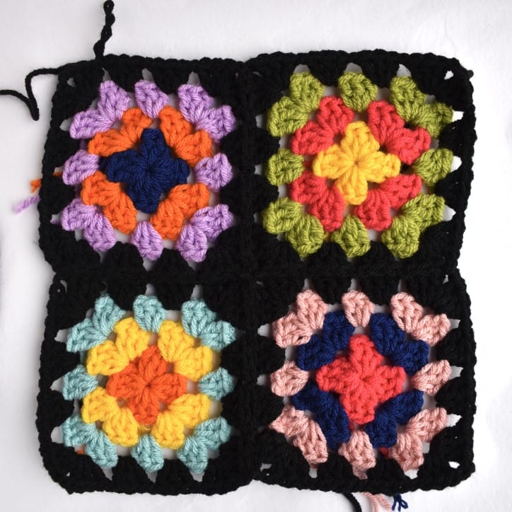 Colorful Granny Square Tote Bag
