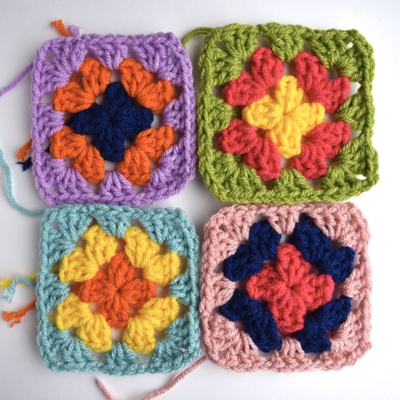 Colorful Granny Square Tote Bag