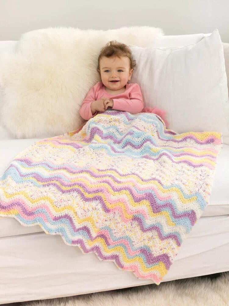 Crochet a Dreamy Ripple Baby Blanket: The Avalon Afghan Free Pattern