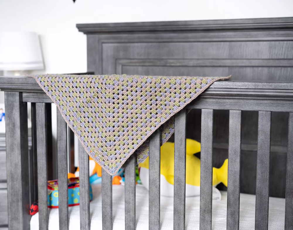 Classic Comfort: The Three Color Granny Baby Blankie