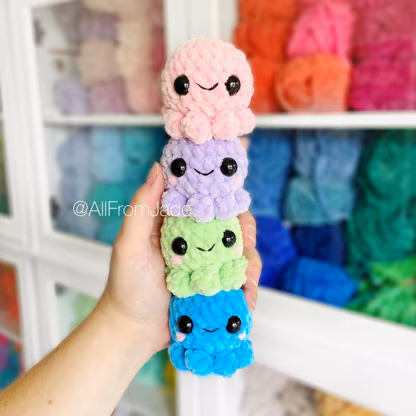 Hook a Squishy Baby Octopus: No-Sew Crochet Project!