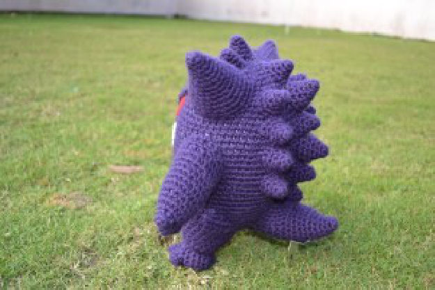 Crochet Gengar Back View