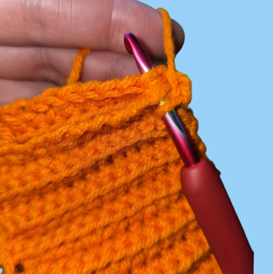 Stuffed pumpkin before final cinching