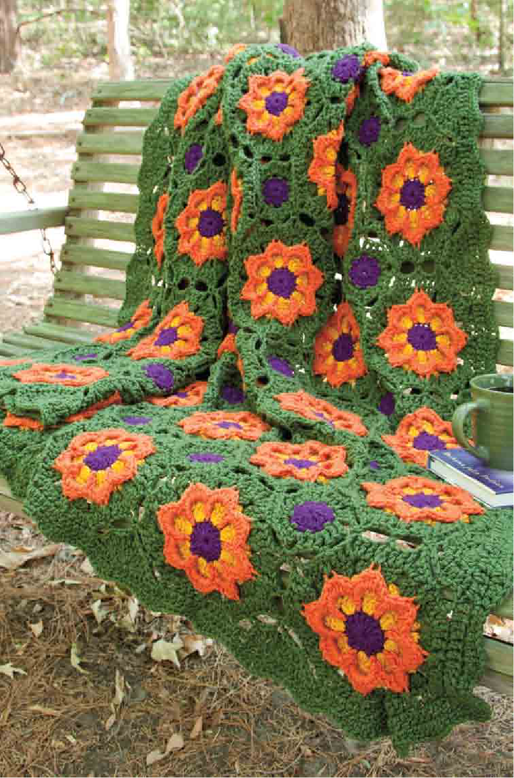 Vibrant Flower Tiles Crochet Throw: Pattern Inside!