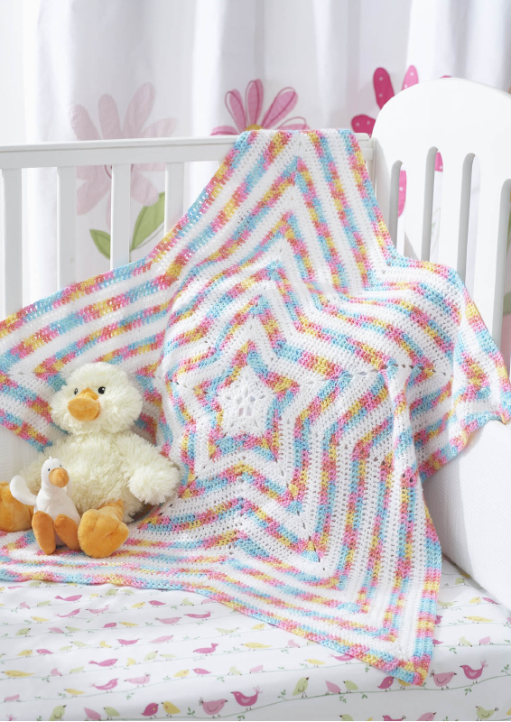 Best Easy Star blanket crochet pattern!
