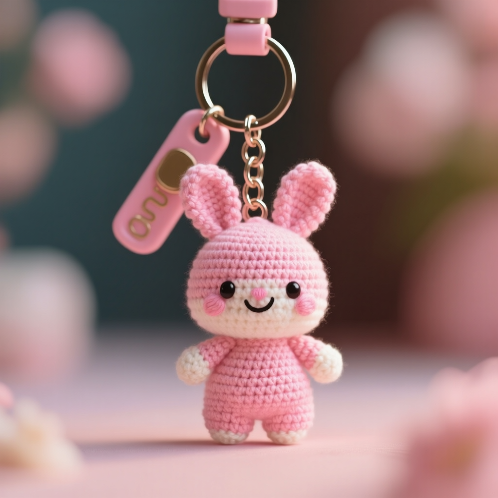 Pink Bunny Keychain Amigurumi Pattern