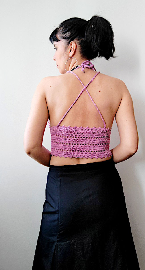 Another view of the Lilac Moonchild Crop-Top
