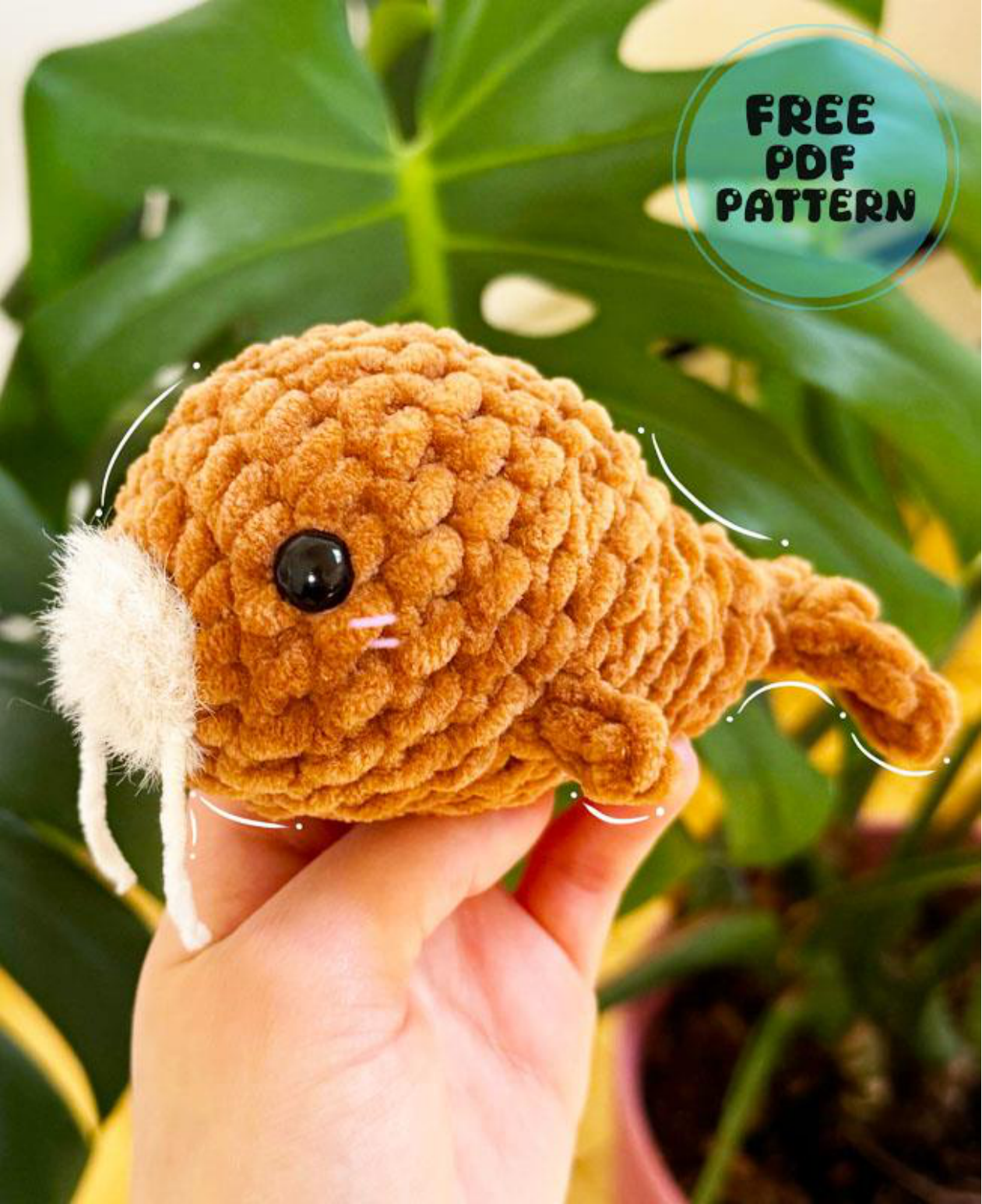 Easy Amigurumi Walrus: Free Plush Crochet Pattern!