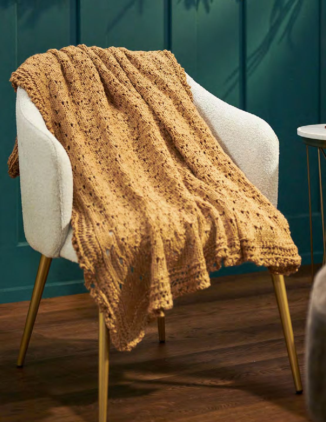 Cozy Muted Bloom Blanket Knit Pattern
