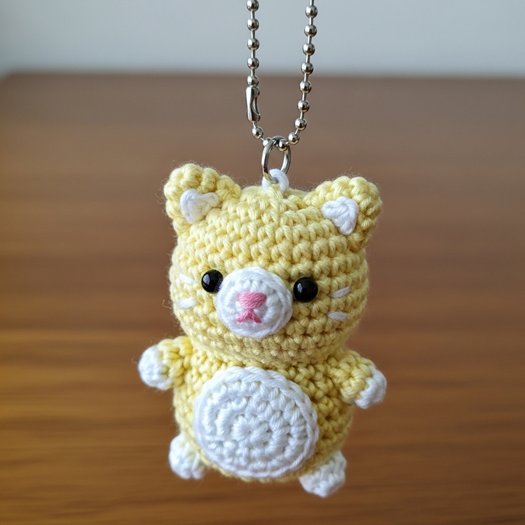 Crochet Calico Cat Keychain Amigurumi Pattern