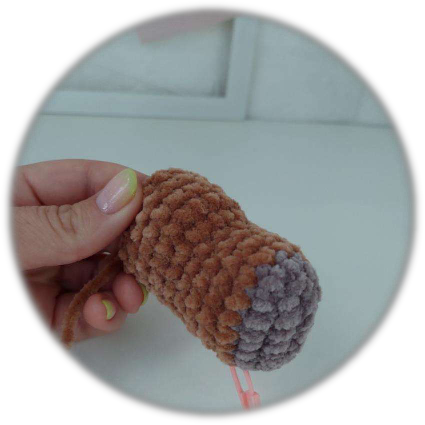 Head piece folded to mark increase points