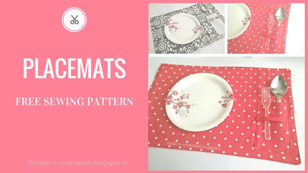 FREE Pattern: Sew Easy DIY Fabric Placemats with Pockets!