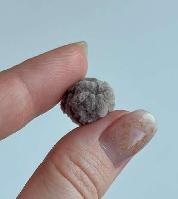 Small crocheted tail piece for the bear