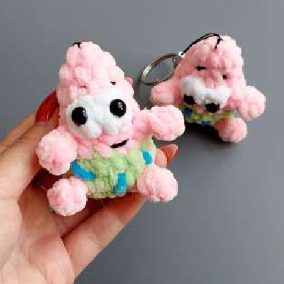 Crochet Patrick Keychain Materials