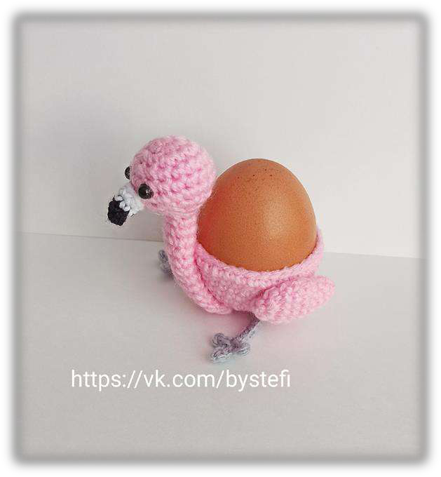 Flamingo plushie standing