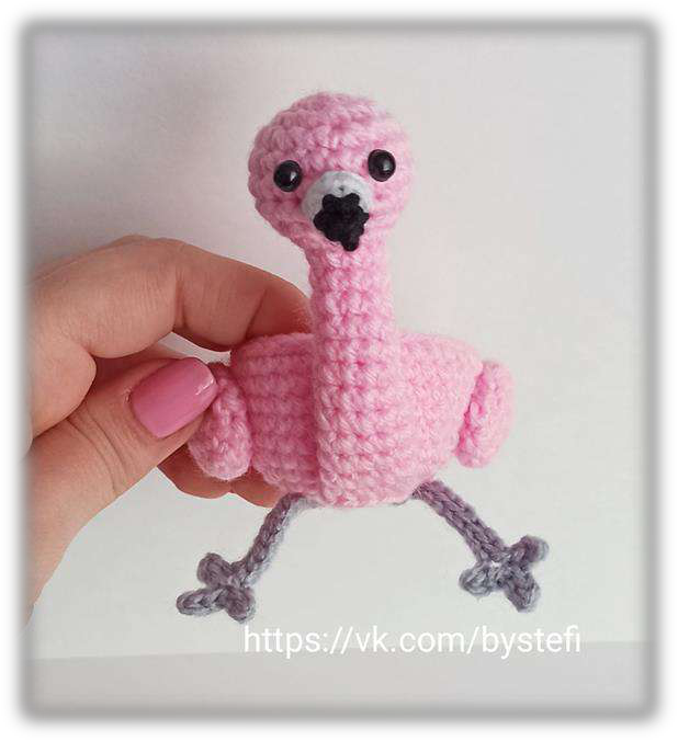 Cute crochet flamingo