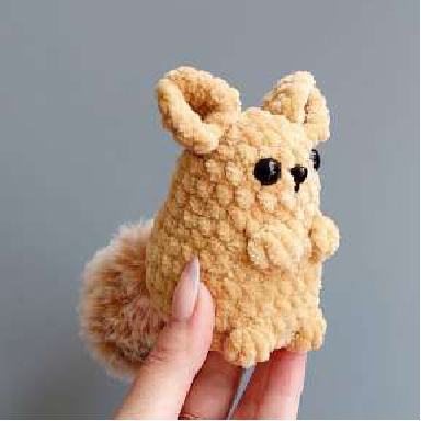 Crocheted Chinchilla Tail