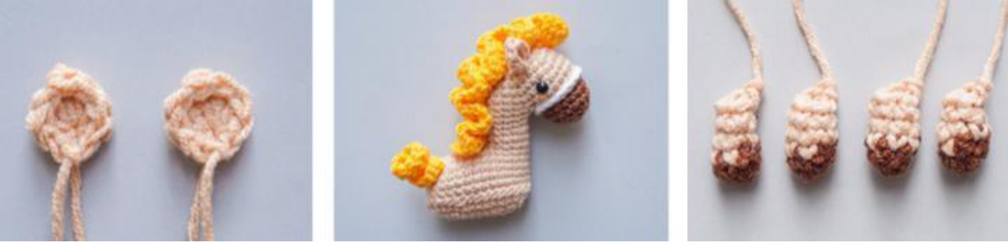 Ears and Legs Crocheted