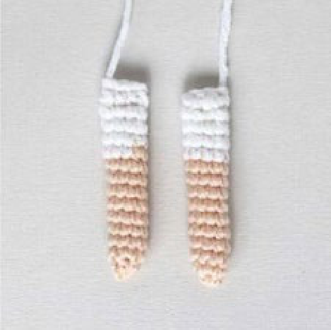 Crochet doll arm detail