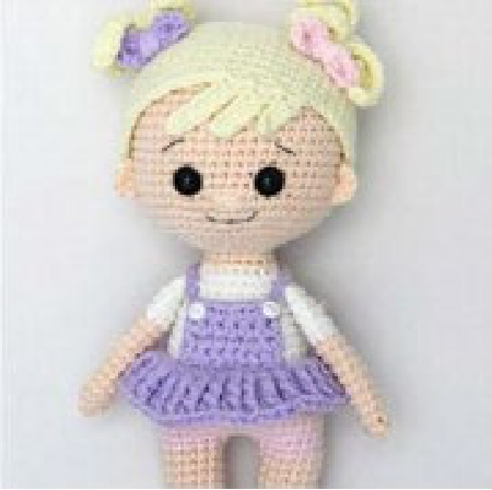 Crochet bunny body assembly