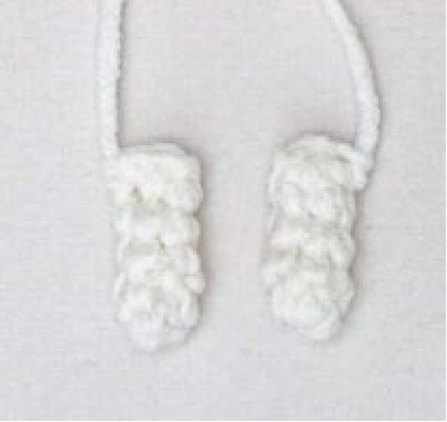 Crochet bunny head attached to body