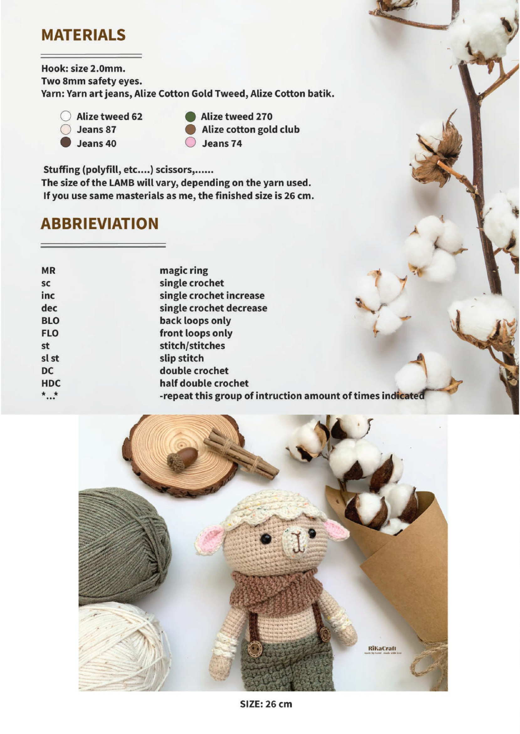 Crocheting the legs of the lamb