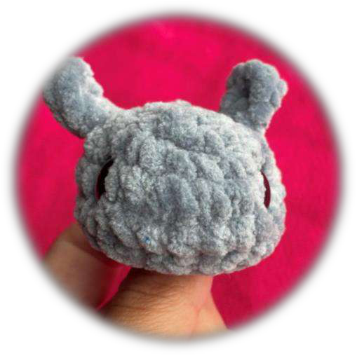 Crochet head shaping in progress