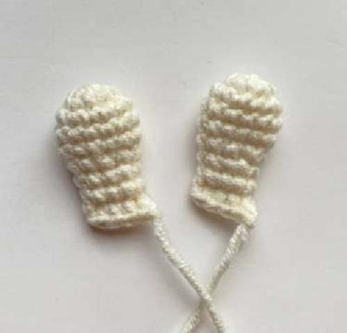 Close-up of crocheted bunny ears