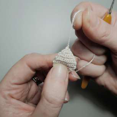 Inserting wire into the center piece