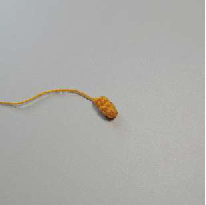 Another view of the finished flower