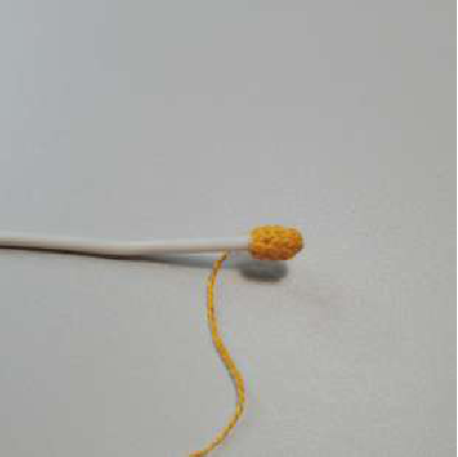 Finished daffodil from the back