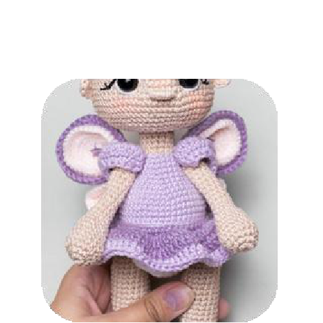 Completed crochet shoe base