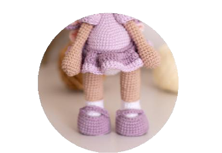 Pair of crochet shoes